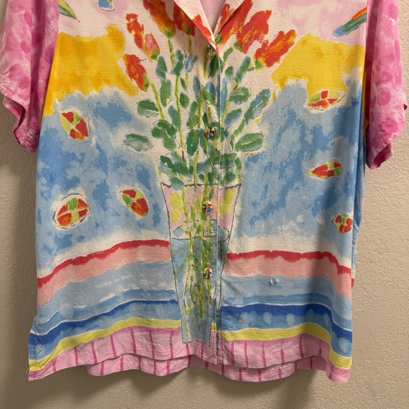 Jams World Kiyoshi Large Button Up Style W624 ROSS, Roses - Picture 3 of 15